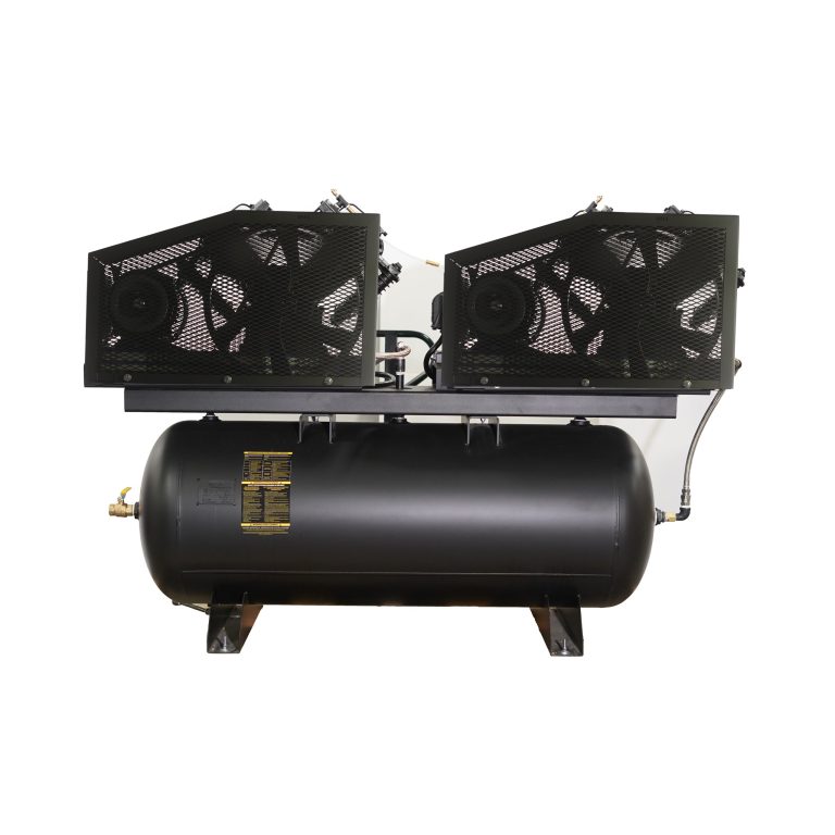 Front To Back Compressor Polar Air Duplex Industrial Plus 10HP V4 76CFM 1- Phase 2-Stage 120 Gal ...