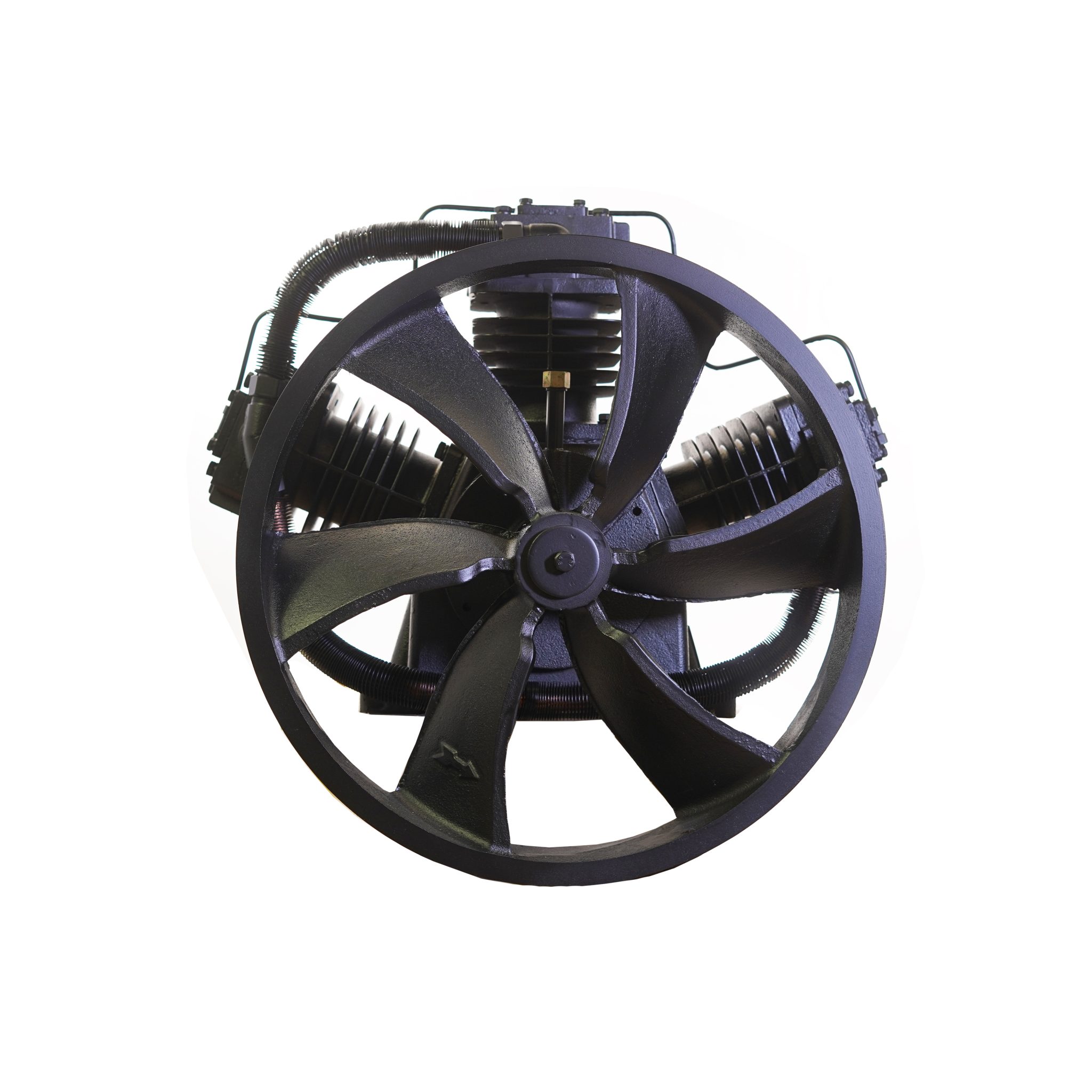 15HP 44CFM Displacement 2 Stage 3Cyl Pressure Lubricated Bare Pump w ...