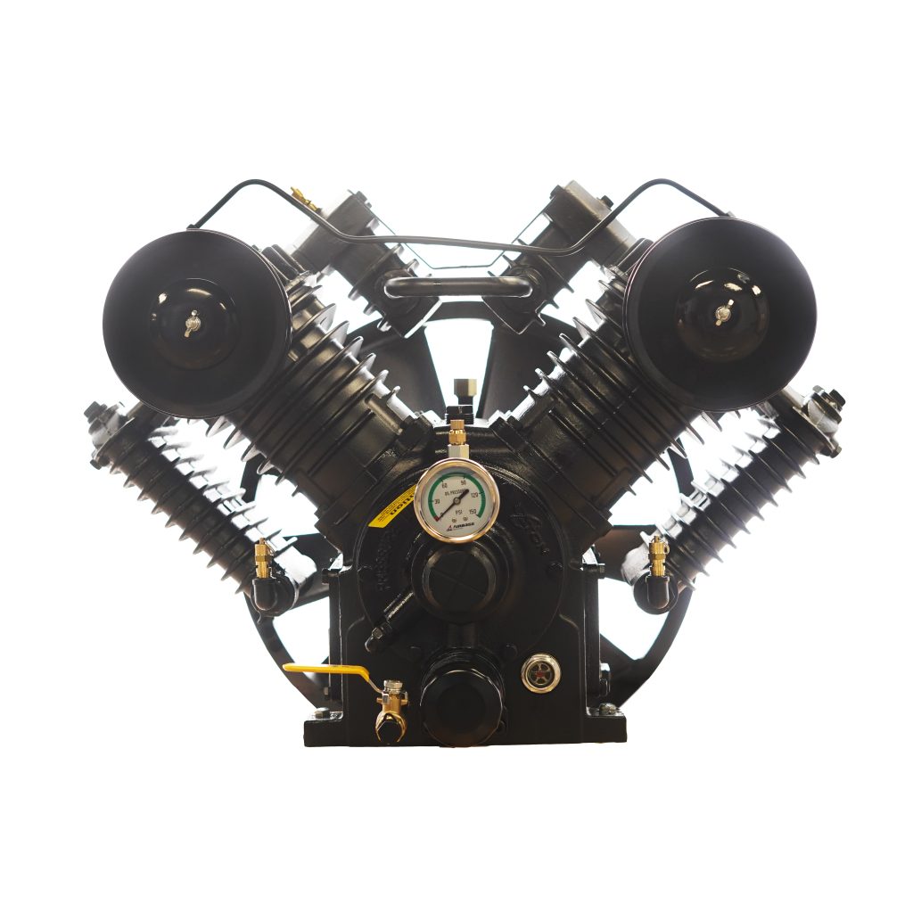 10HP 43CFM Displacement 2 Stage Reciprocating Pressure Lubricated Bare ...