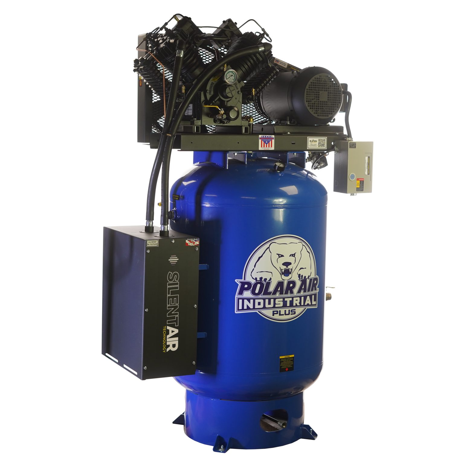 Polar Air Silent Air Industrial Plus 10HP V4 38CFM 3- Ph 460V 2-Stage ...