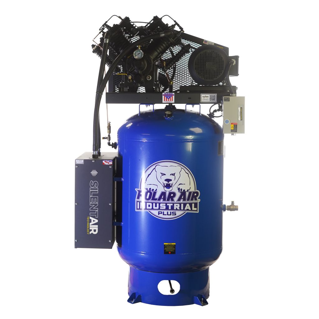 Polar Air Silent Air Industrial Plus 10HP V4 38CFM 1- Phase 2-Stage 120 ...