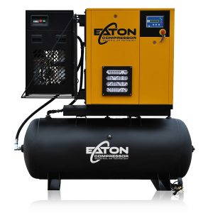 Eaton 20HP 3PH 460V 85CFM Fixed Speed Industrial Rotary Screw Compressor Mounted on 120G Hor.Tank (no dryer)